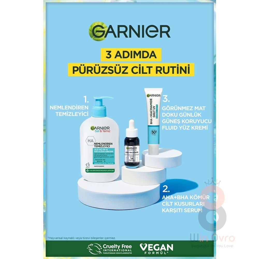 Garnier Saf Ve Temiz Bha Niasinamid Günlük Güneş Koruyucu Fluid Yüz Kremi Spf50 40ml