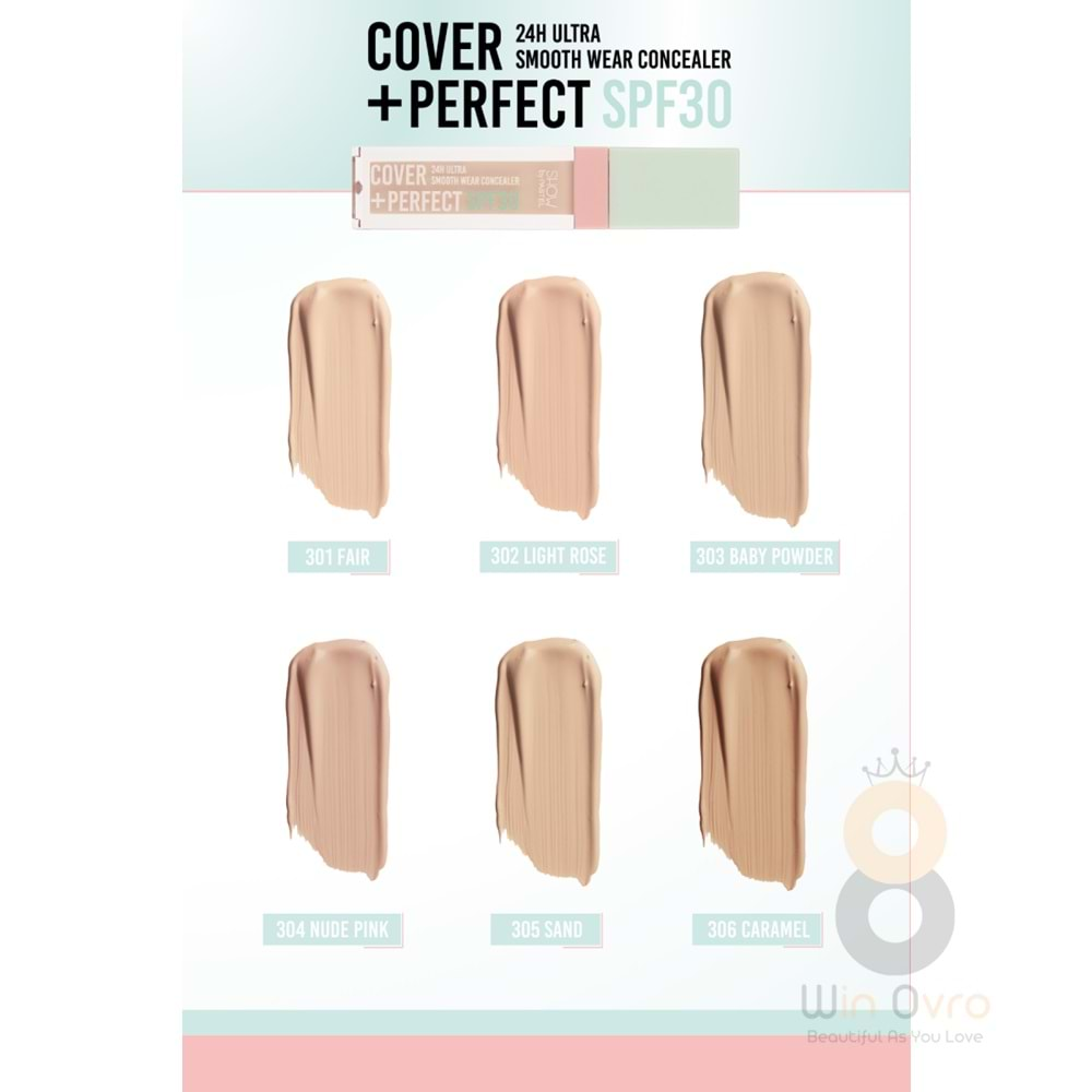 Show By Pastel Cover+Perfect Concealar SPF30 - SPF30 Ultra Kapatıcı 304 Nude Pink 7.8 ml