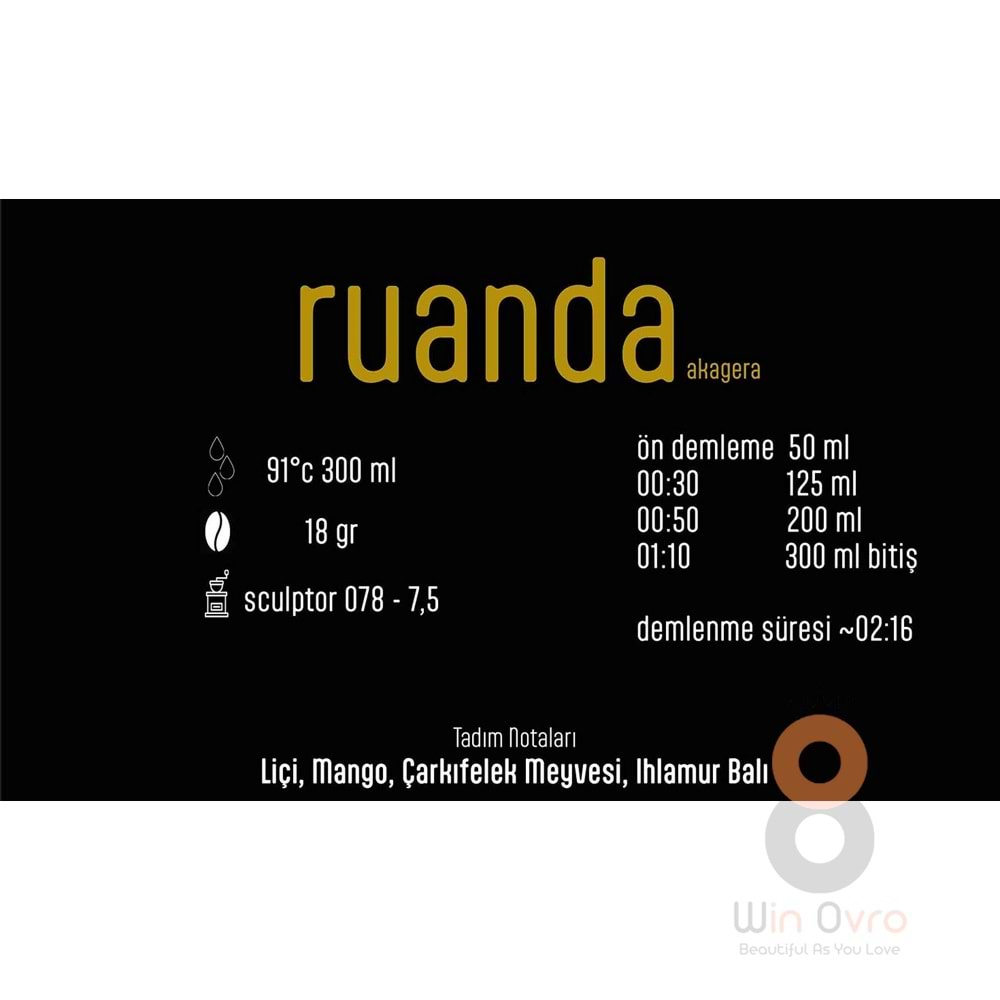 Pines Micro Roastery - Ruanda Akagera Filtre Çekirdek Kahve