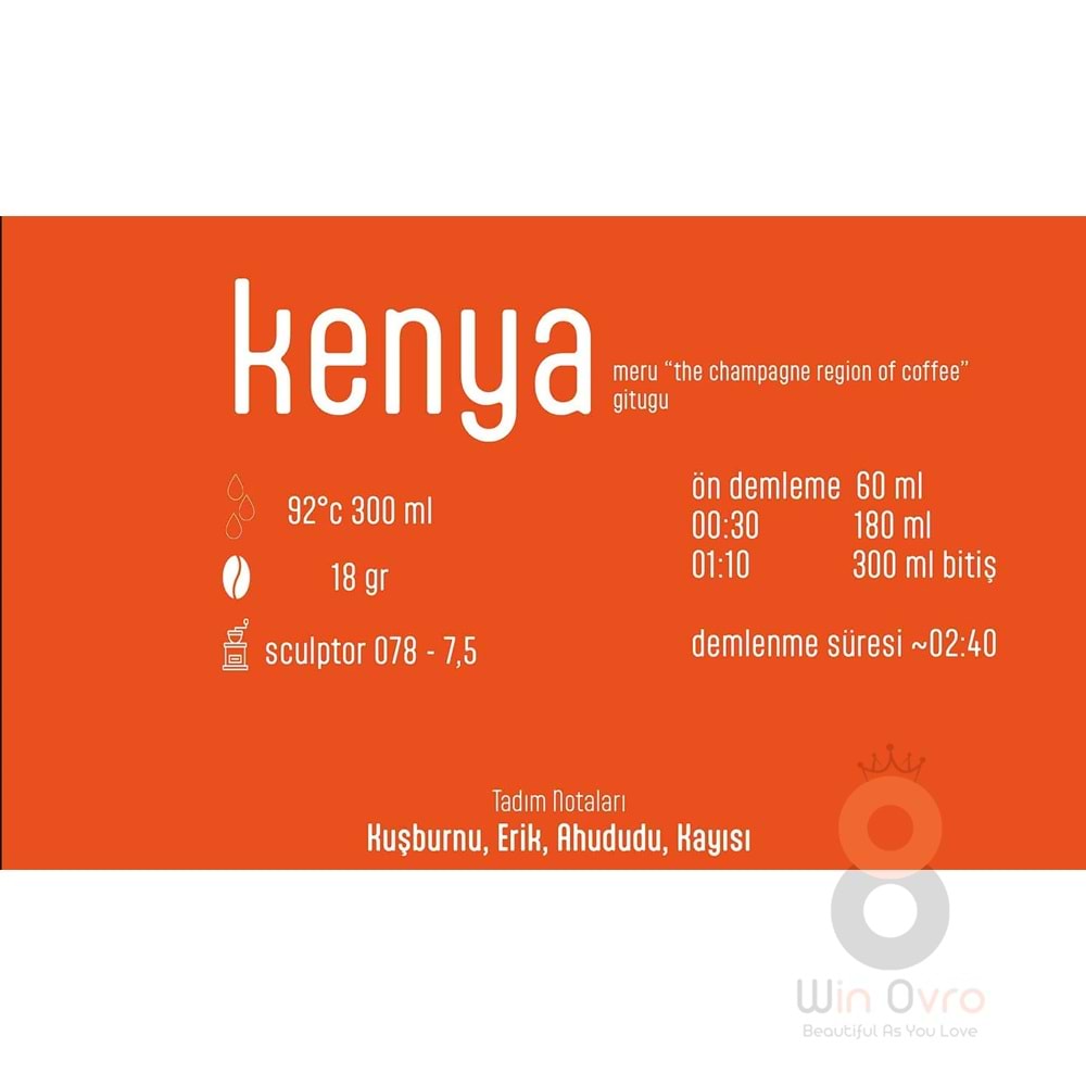 Pines Micro Roastery - Kenya Gitugu Filtre Çekirdek Kahve