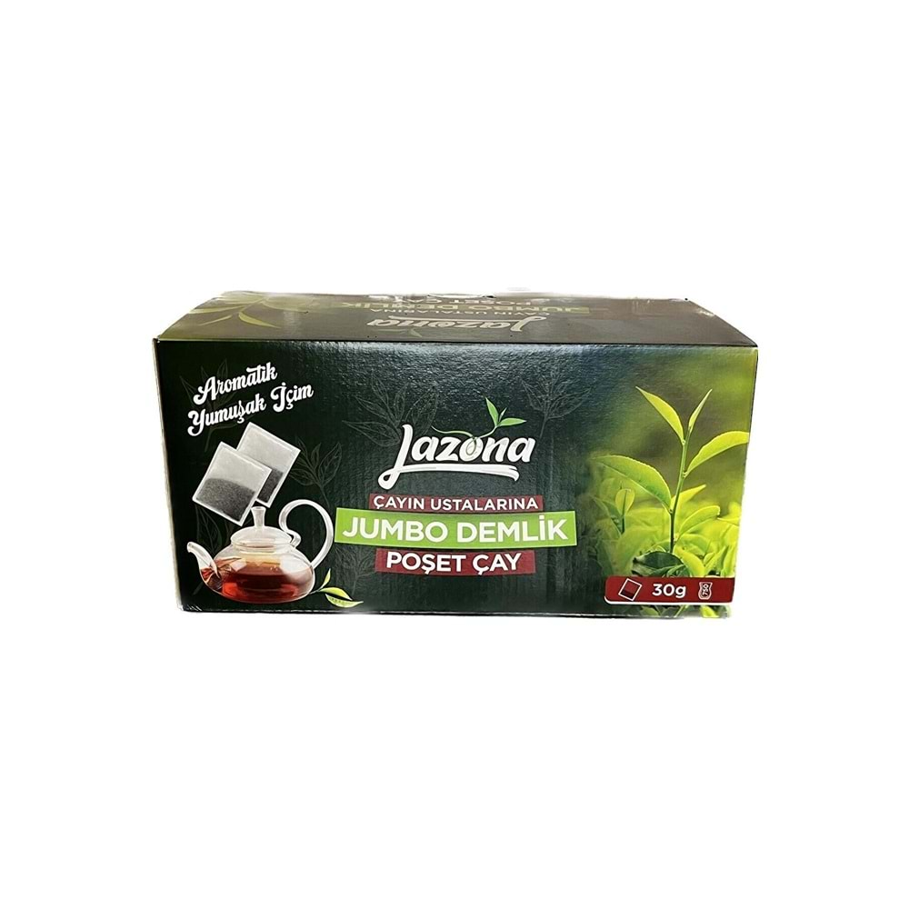 Lazona Jumbo Demlik Poşet Siyah Çay 30 gr. 50'li