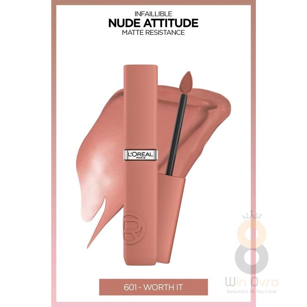 Loreal Paris Infaillible Matte Resistance Likit Mat Ruj - 601 Worth It