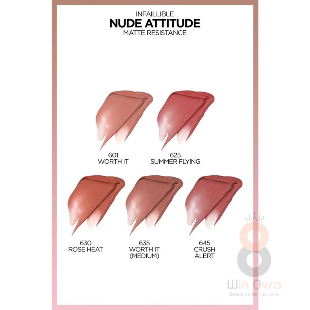 Loreal Paris Infaillible Matte Resistance Likit Mat Ruj - 601 Worth It