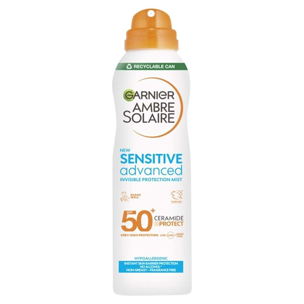 Garnier Ambre Solaire Sensitive Advanced 150 ml. Mist Spf50 Yetişkin Atomizer Sprey