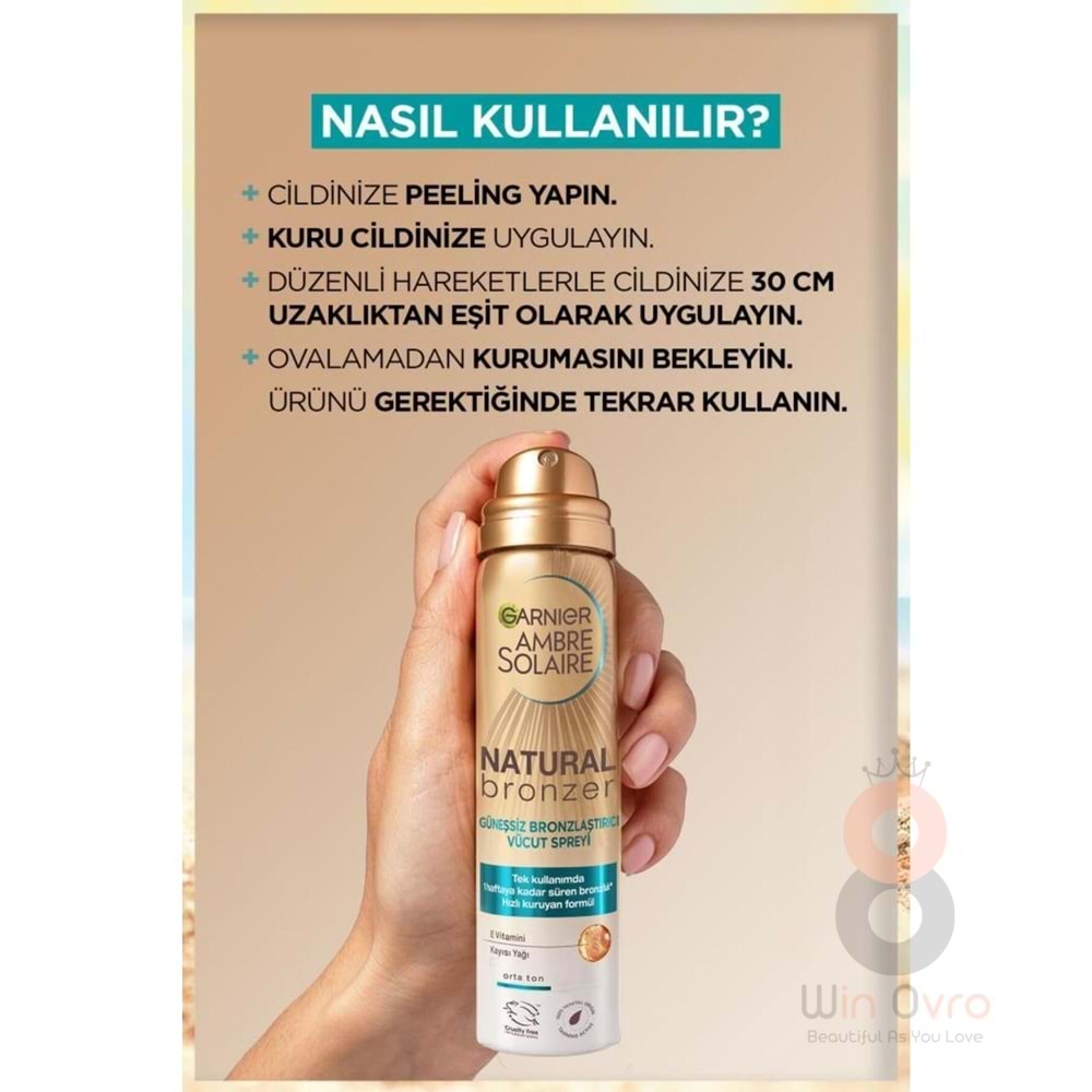 Garnier Ambre Solaire Natural Bronzer Güneşsiz Bronzlaştırıcı Sprey 150ml