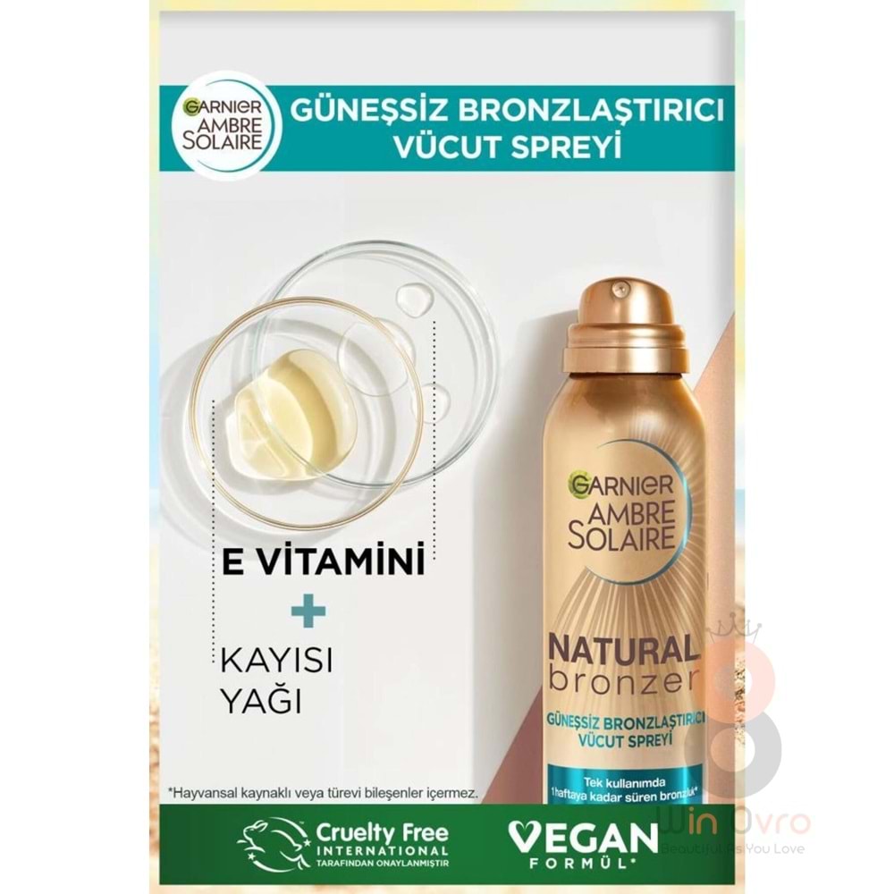 Garnier Ambre Solaire Natural Bronzer Güneşsiz Bronzlaştırıcı Sprey 150ml