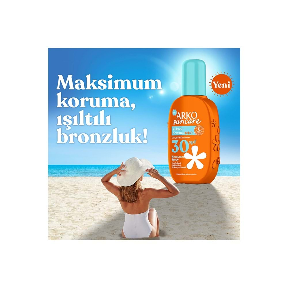 Arko Suncare Spf30 Yüksek Korumalı Vücut Güneş Spreyi 200 ml