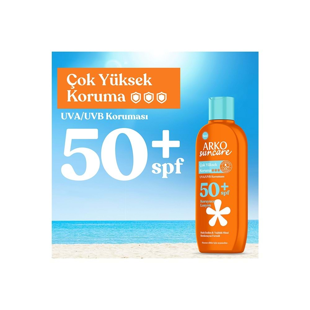 Arko Suncare Spf50 Çok Yüksek Korumalı Vücut Güneş Losyonu 200 ml