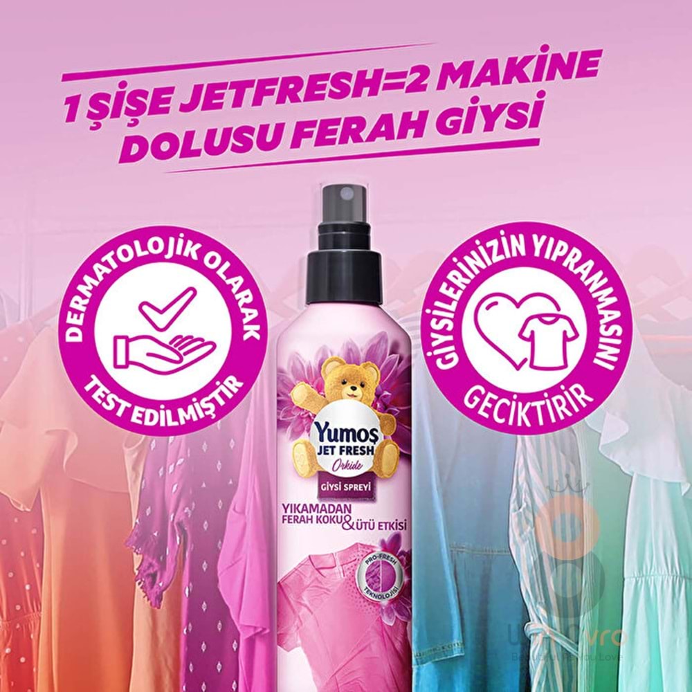 Yumoş Jet Fresh Giysi Spreyi Orkide 200 ml.
