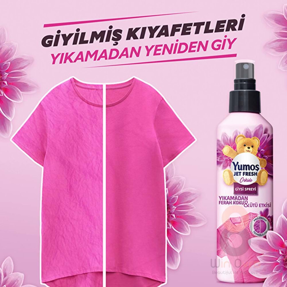 Yumoş Jet Fresh Giysi Spreyi Orkide 200 ml.
