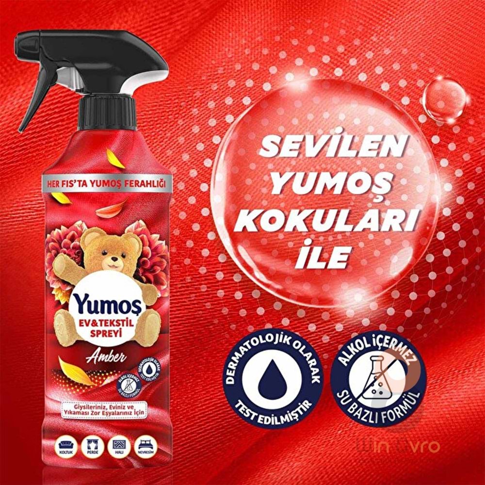 Yumoş Ev ve Tekstil Spreyi Amber 450 ml