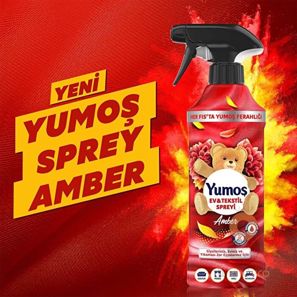 Yumoş Ev ve Tekstil Spreyi Amber 450 ml