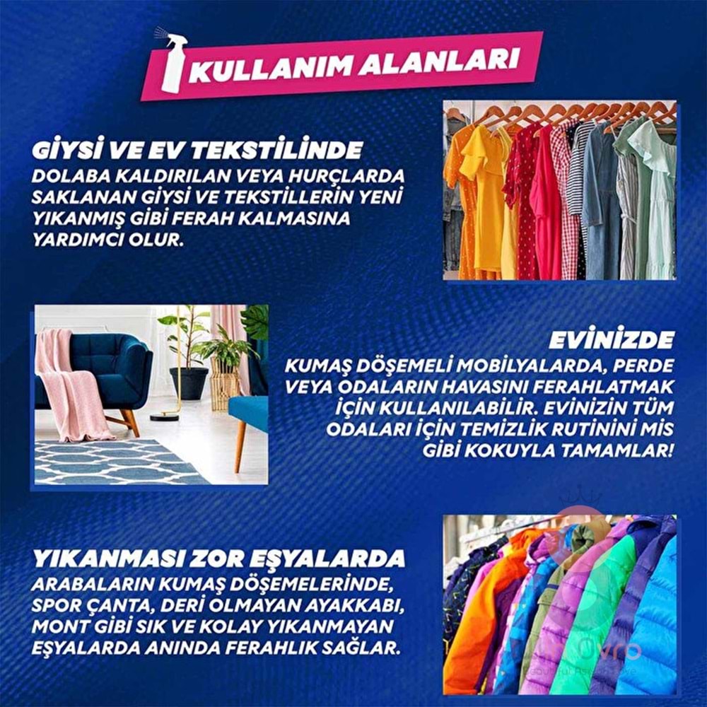 Yumoş Ev ve Tekstil Spreyi Lilyum 450 ml