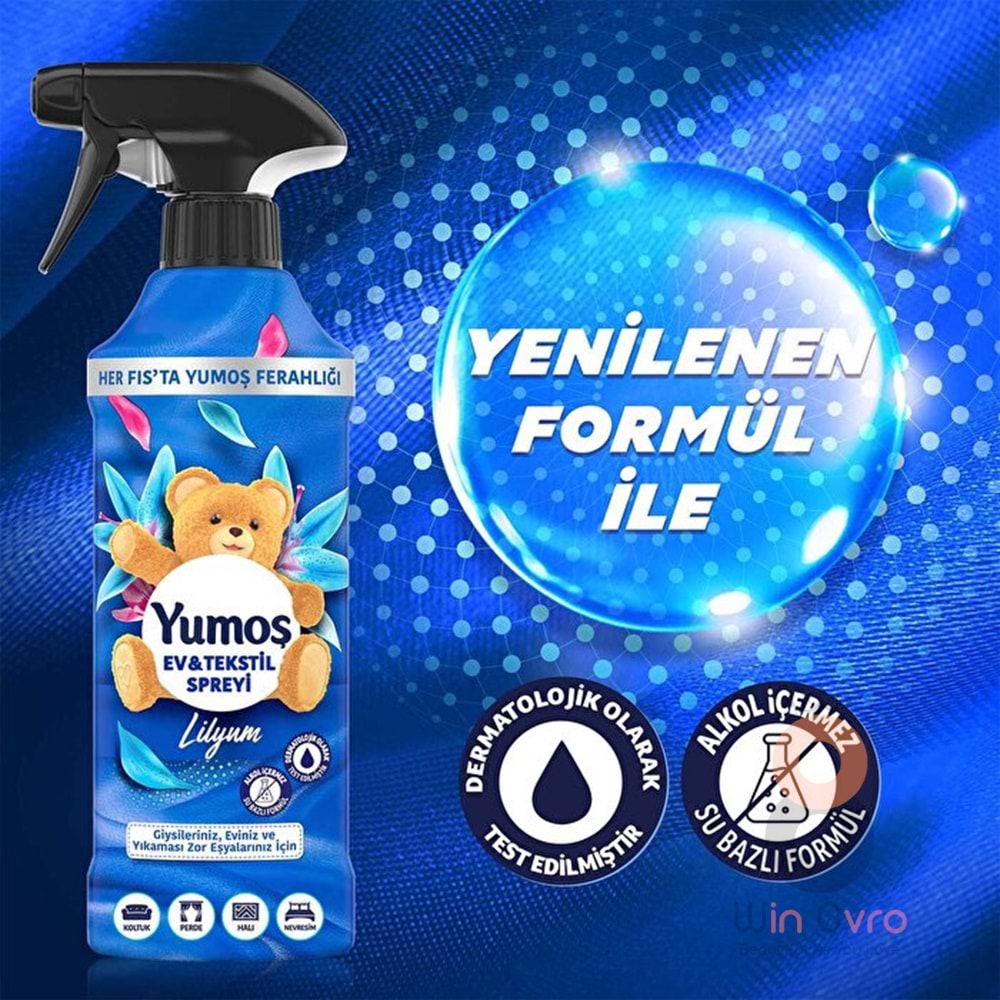 Yumoş Ev ve Tekstil Spreyi Lilyum 450 ml