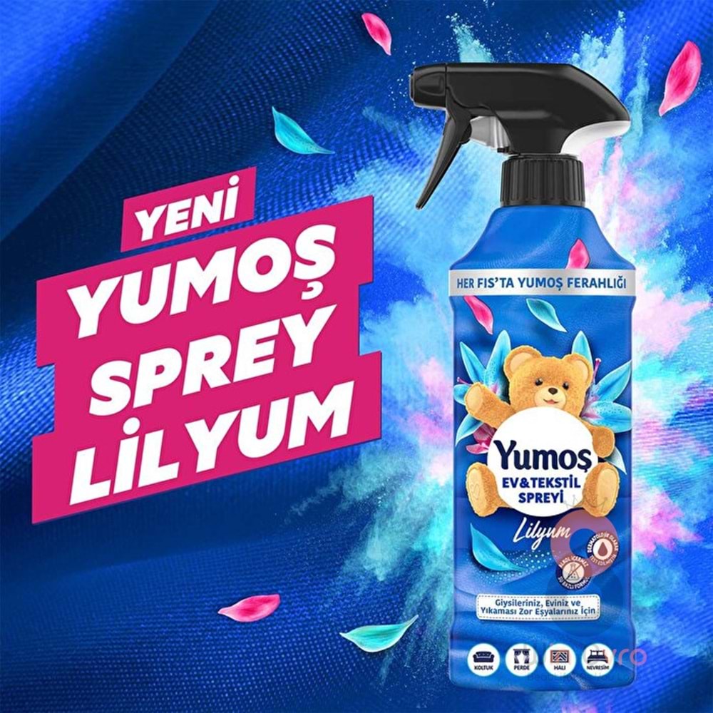 Yumoş Ev ve Tekstil Spreyi Lilyum 450 ml