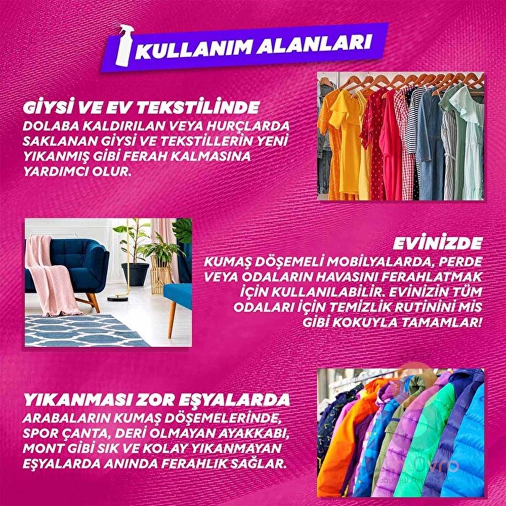 Yumoş Ev veTekstil Spreyi Orkide 450 ml