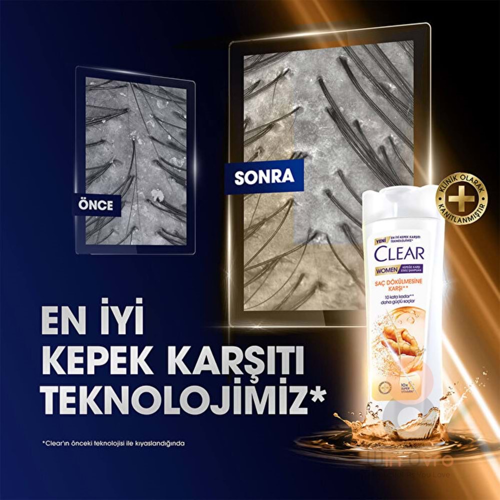 Clear Şampuan Saç Dökülmesine Karşı Zencefil Özü 350 ml