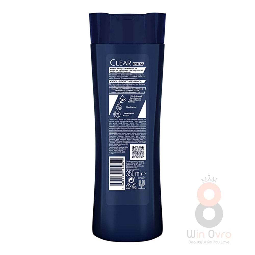 Clear Men Şampuan Cool Sport Menthol 350 ml