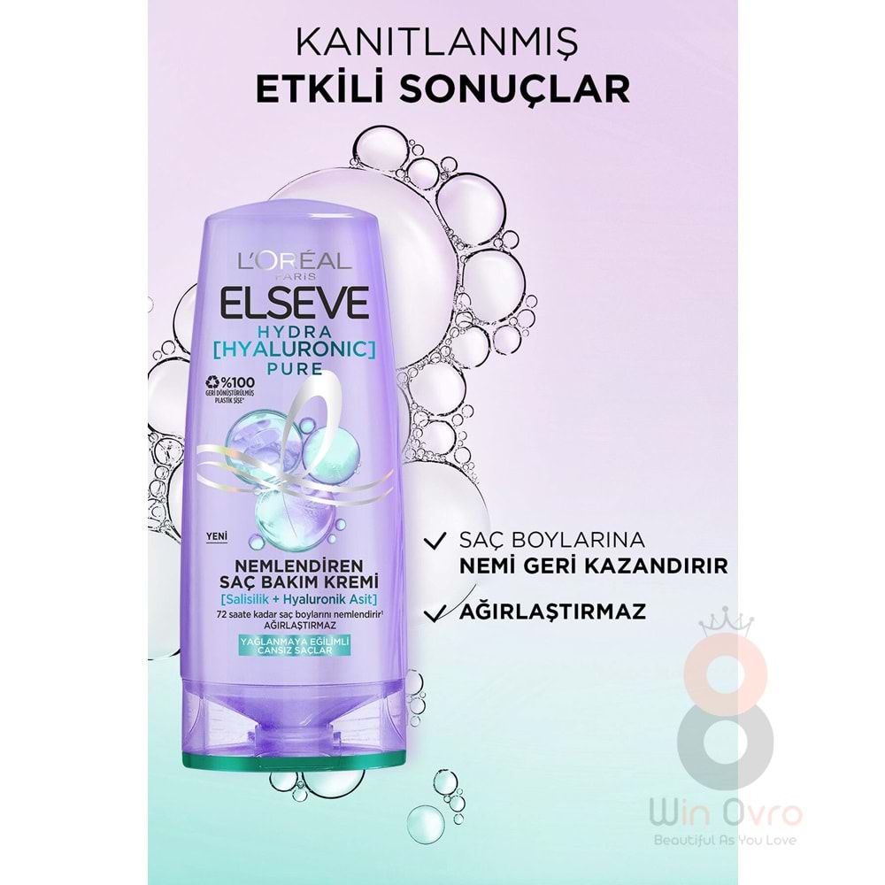 Loreal Paris Elseve Hydra [hyaluronic] Pure Salisilik Asit Içeren Yağlanma Karşıtı Nemlendirici Saç Kremi 250ml