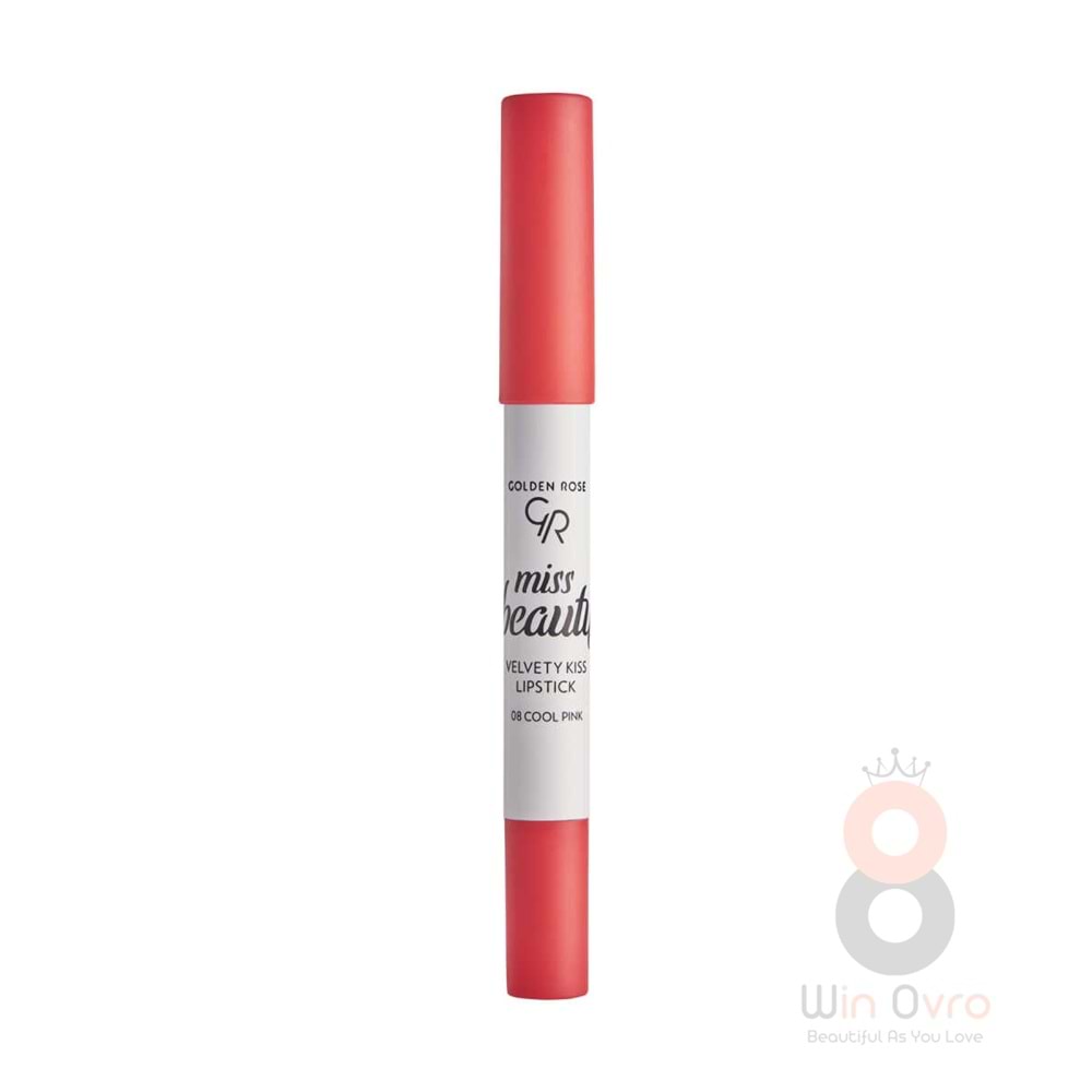 Golden Rose Miss Beauty Velvety Kiss Lipstick - 08 Cool Pink - Mat Kalem Ruj
