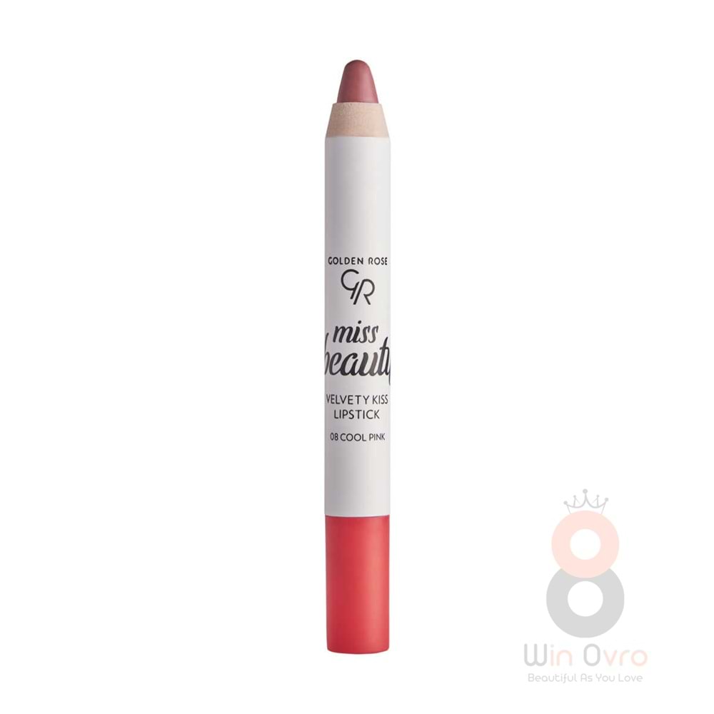 Golden Rose Miss Beauty Velvety Kiss Lipstick - 08 Cool Pink - Mat Kalem Ruj