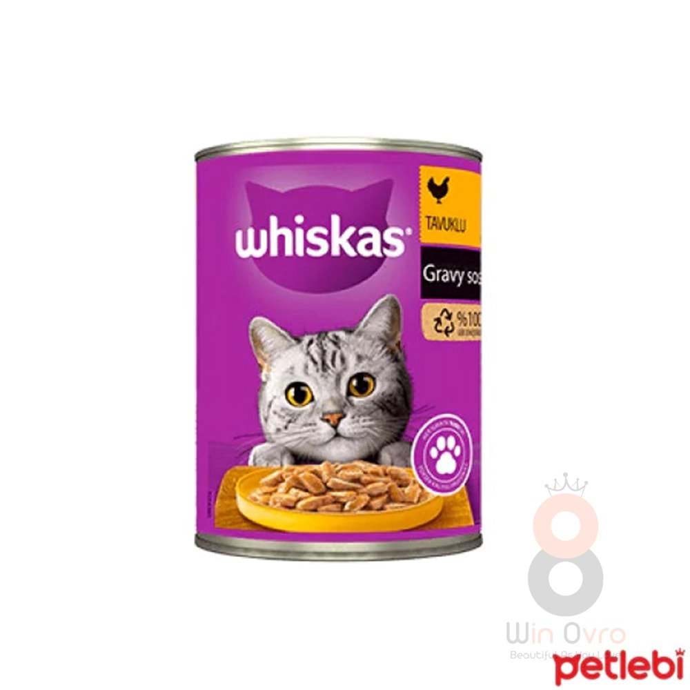 Whiskas Gravy Soslu Tavuklu Yetişkin Kedi Konservesi 400 Gr.