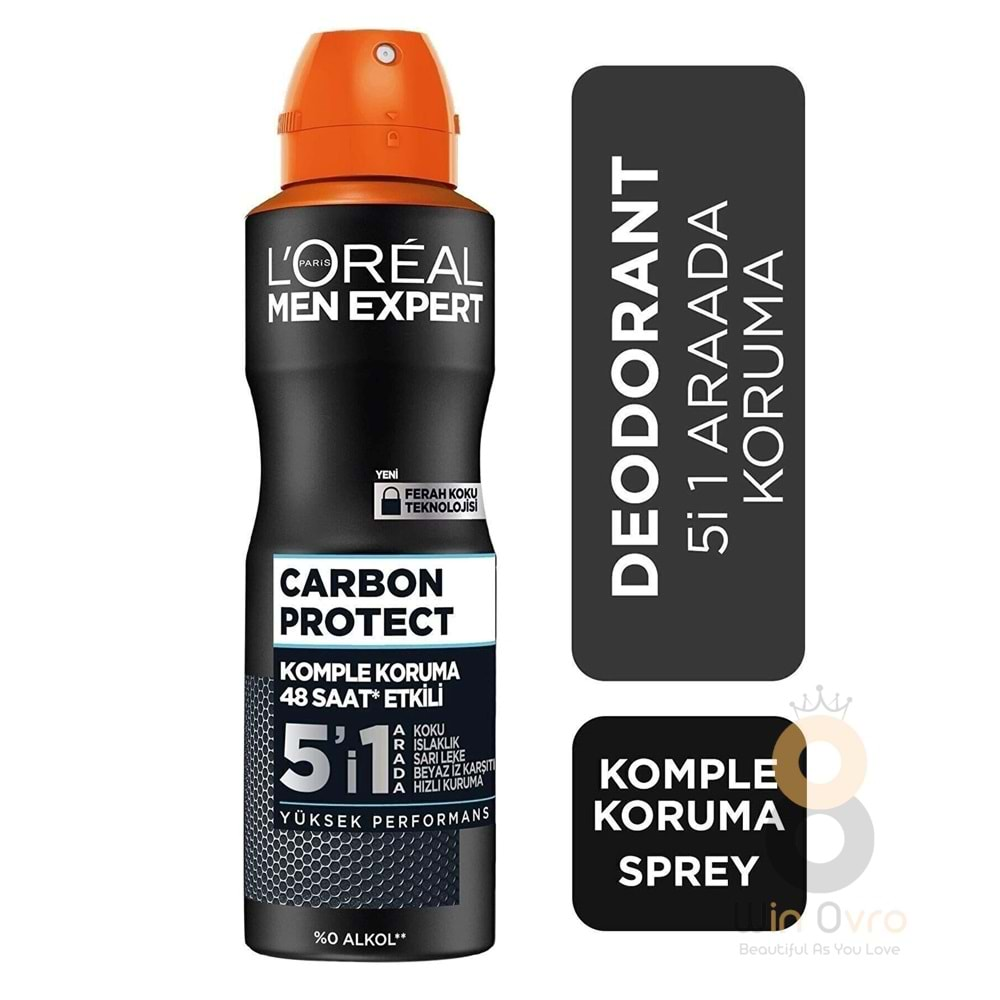 Loreal Paris Carbon Protect Anti Perspirant 5'i 1 Arada Erkek Sprey Deodorant 150ml