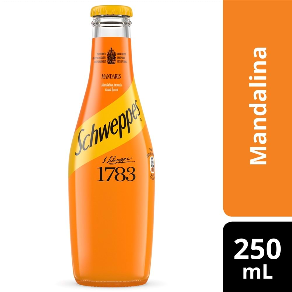 Schweppes Mandalina Aromalı Gazlı İçecek Cam 250 ml.