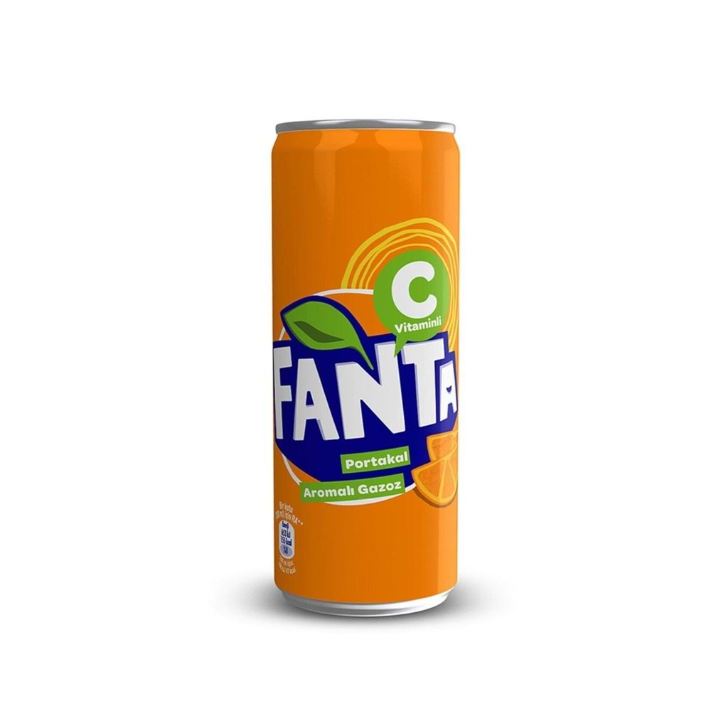 Fanta Portakal Aromalı Gazoz Kutu 330 ml.