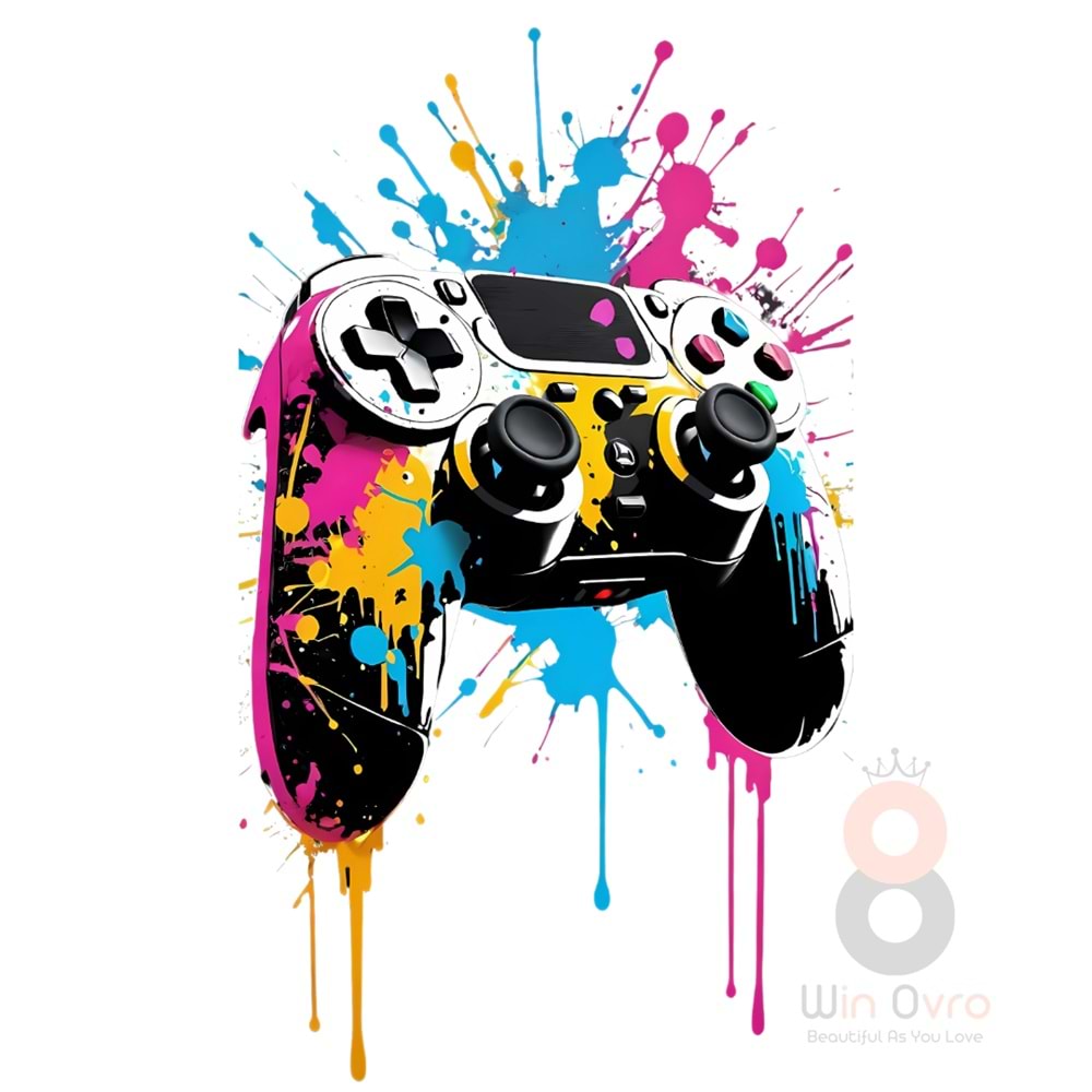 Win Ovro Premium Beyaz Porselen Hediye Kupa Bardak Çift Yön Baskı - Game Joystick Console Kol PS