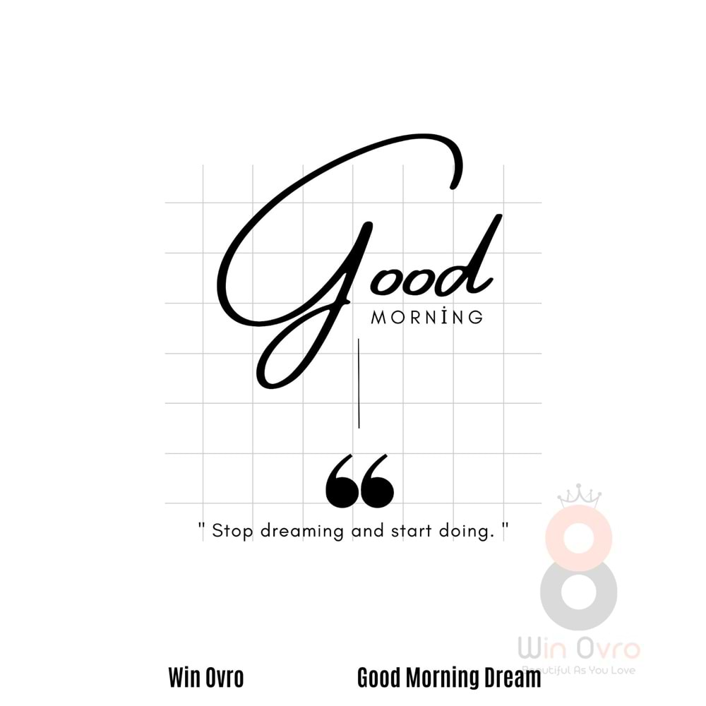 Win Ovro Premium Beyaz Porselen Hediye Kupa Bardak Çift Yön Baskı - Good Morning Dream
