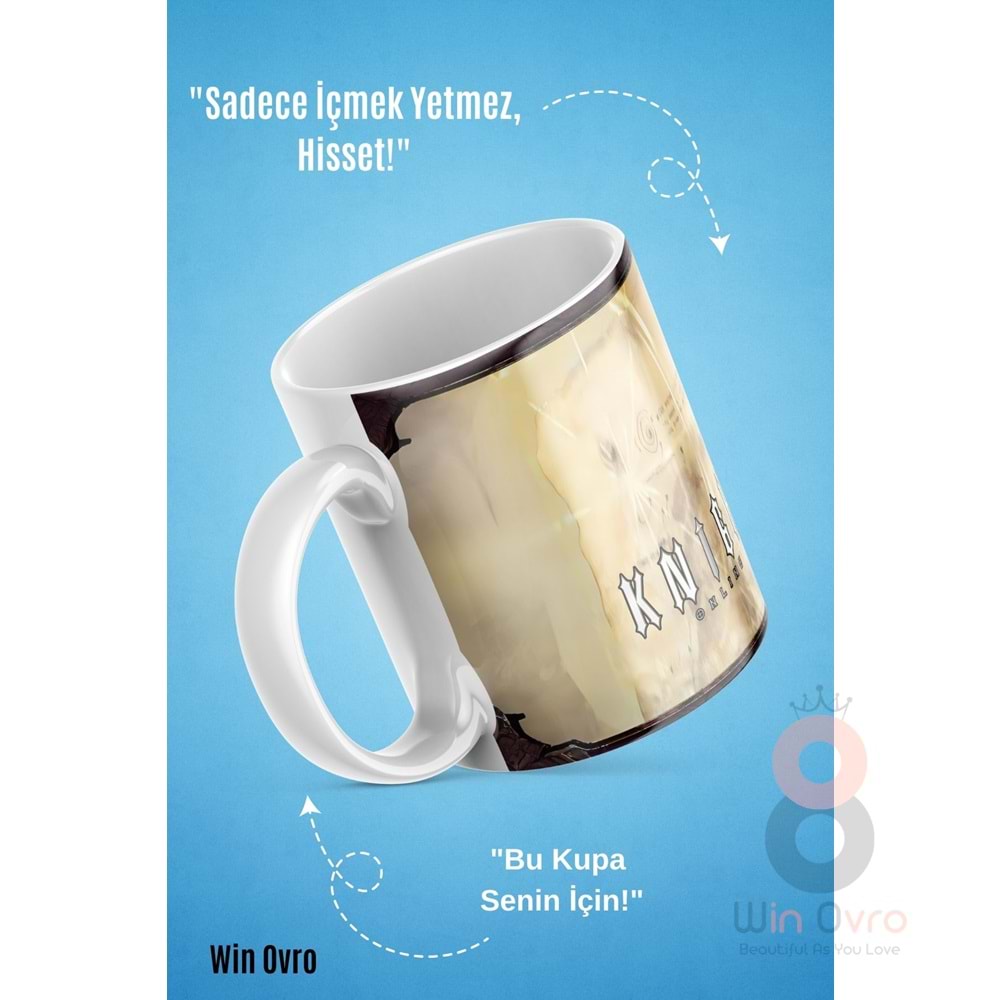 Win Ovro Premium Beyaz Porselen Hediye Çift Yön Baskılı Kupa Bardak - Knight Online Human Karus 04
