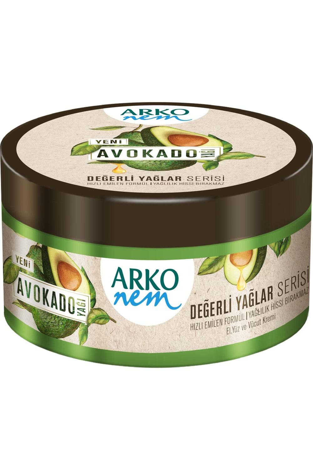 ARKO Nem Değerli Yağlar YENİ AVOKADO Yağı Krem 250 ml.