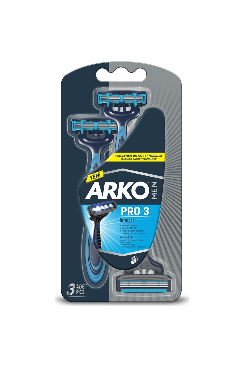 Arko Tıraş Bıçağı T3 Blister 3'lü