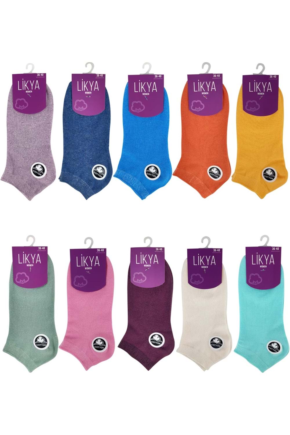 Likya Kadın Pamuk Patik Çorap