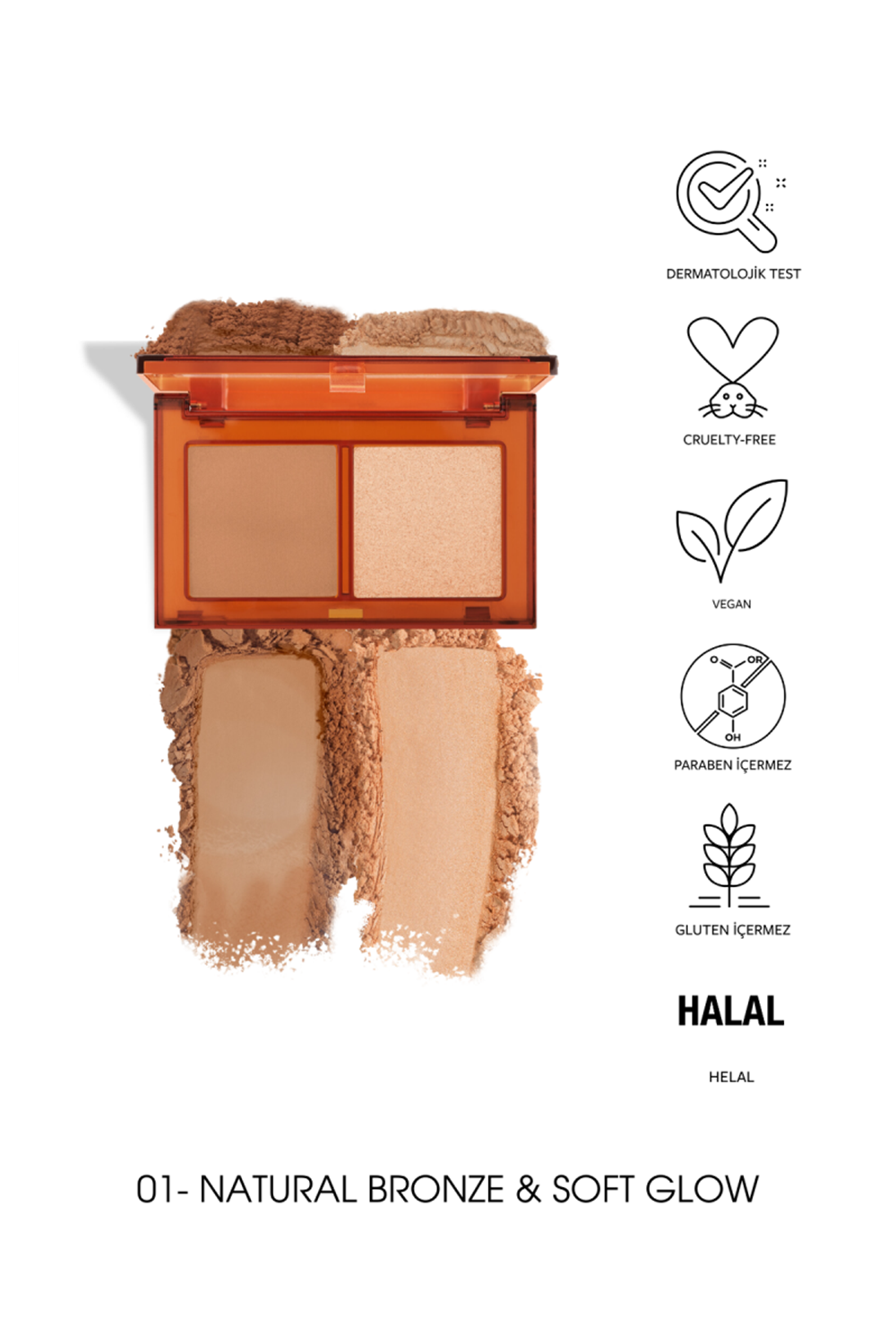 Pastel Bronzer & Highlighter Set Sun Kissed - Bronzlaştırıcı Ve Aydınlatıcı 01 Natural Bronze & Soft Glow