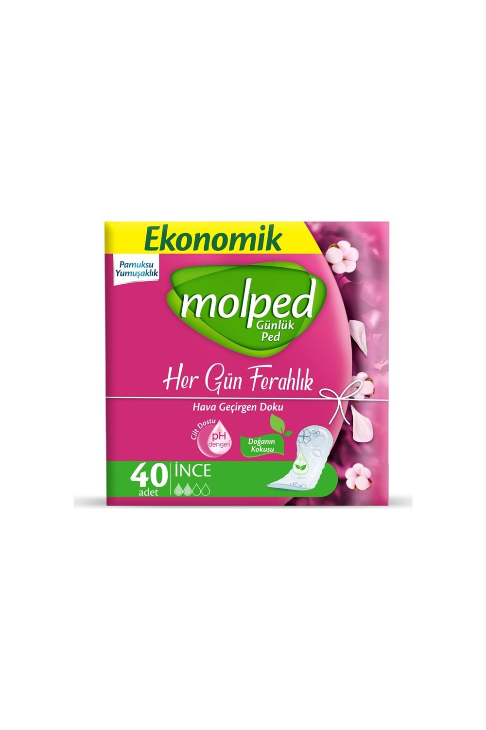 Molped Her Gün Ferahlık Doğanın Kokusu Günlük Ped 40'Lı