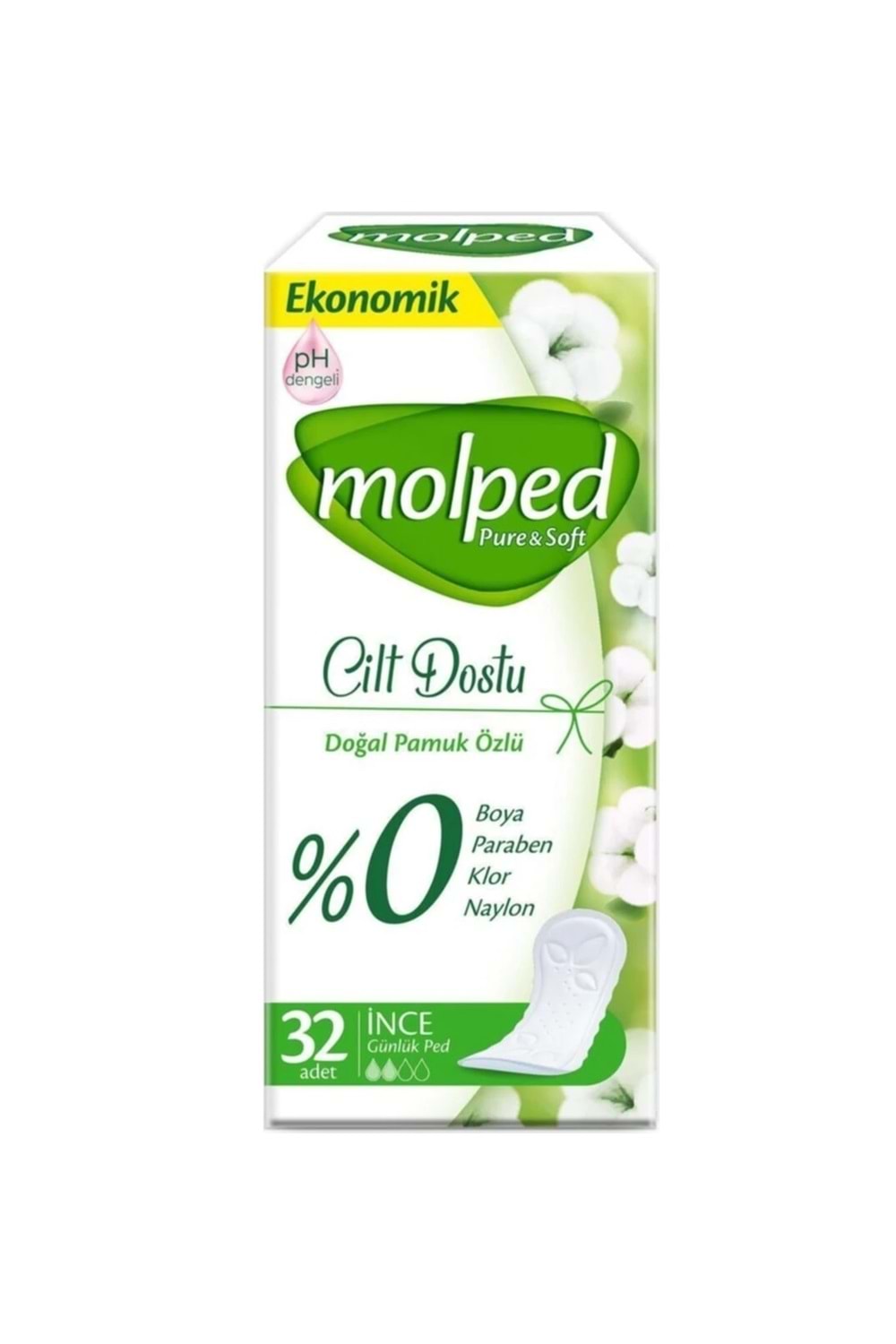 Molped Pure Soft Ince Günlük Ped 32'li