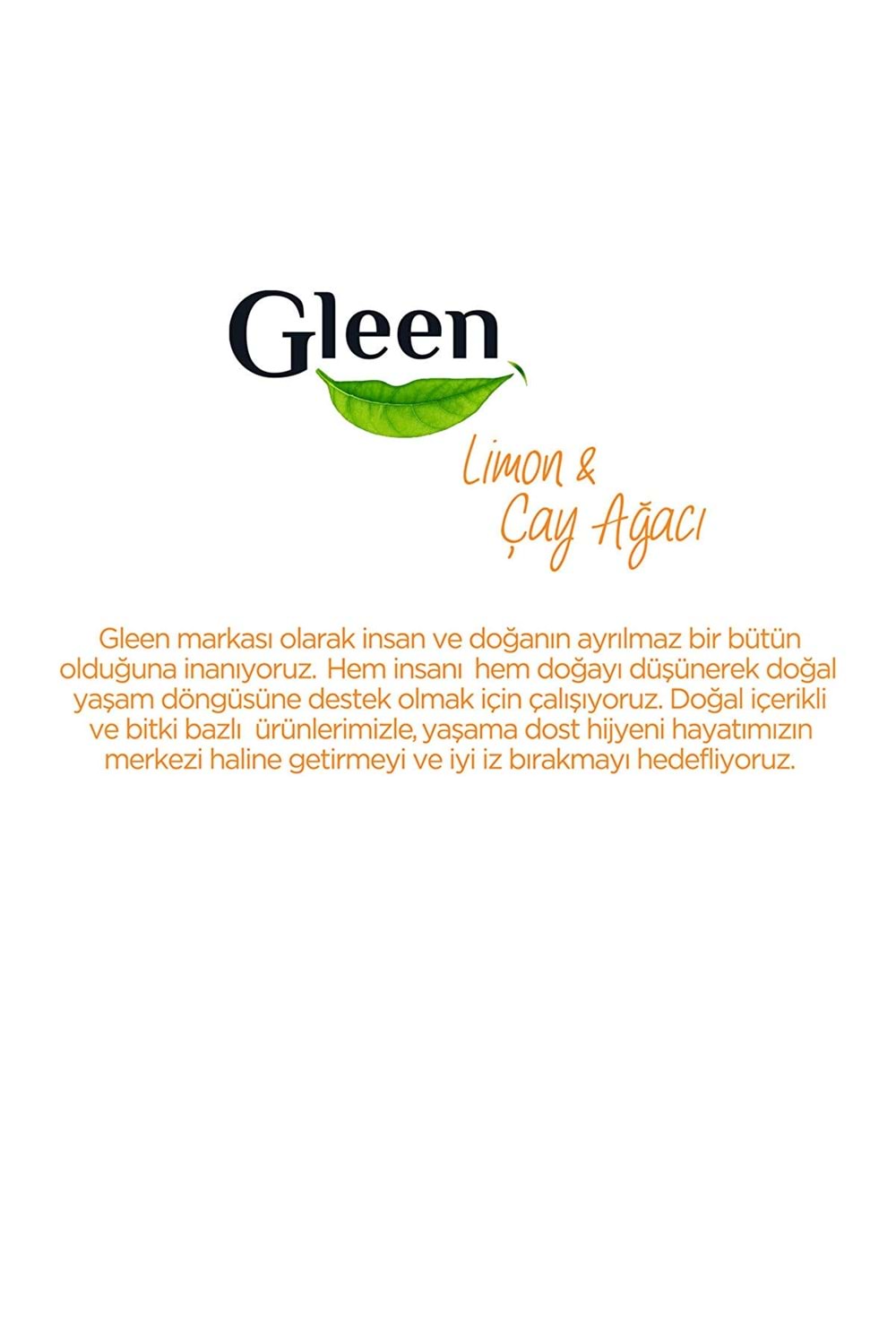 Gleen Organik Içerikli Vegan 1 Lt Limon-çay Ağacı Sprey Yüzey Temizleyici