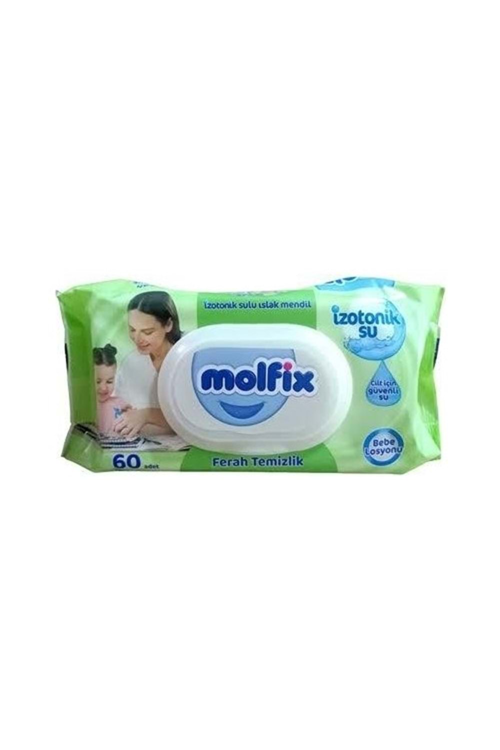 Molfix İzotonik Sulu Islak Mendil Ferah Bebek Temizlik Mendili 60 Yaprak