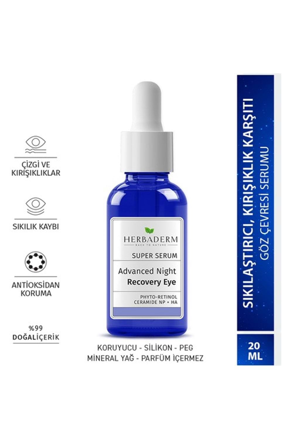 Herbaderm Superserum Gözçevresi Yoğun Onarıcı Gece Komp
