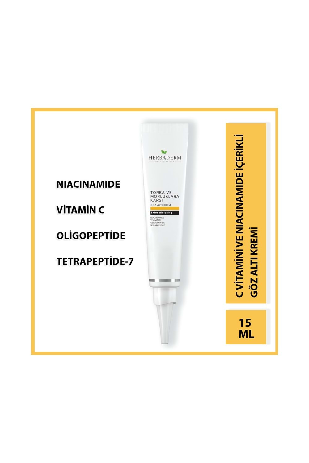 Herbaderm Torba Ve Morluklara Karşı Göz Altı Kremi 15 Ml