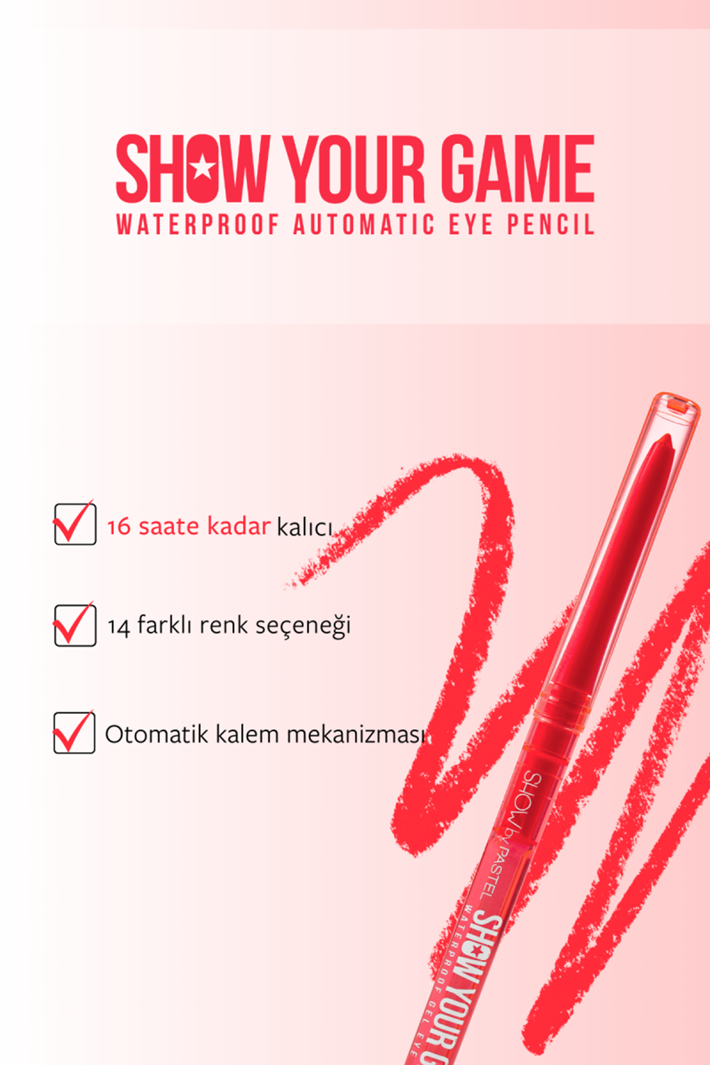Show By Pastel Show Your Game Waterproof Gel Eye Pencil - Suya Dayanıklı Jel Göz Kalemi 409 0.28 g