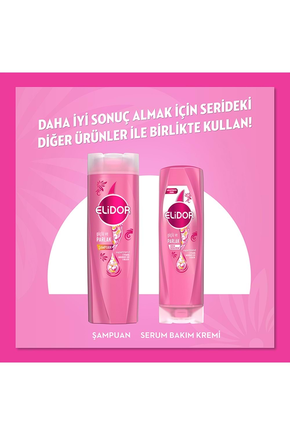 Elidor 1 Minute Onarıcı Süper Saç Bakım Kremi Güçlü ve Parlak 170 ml