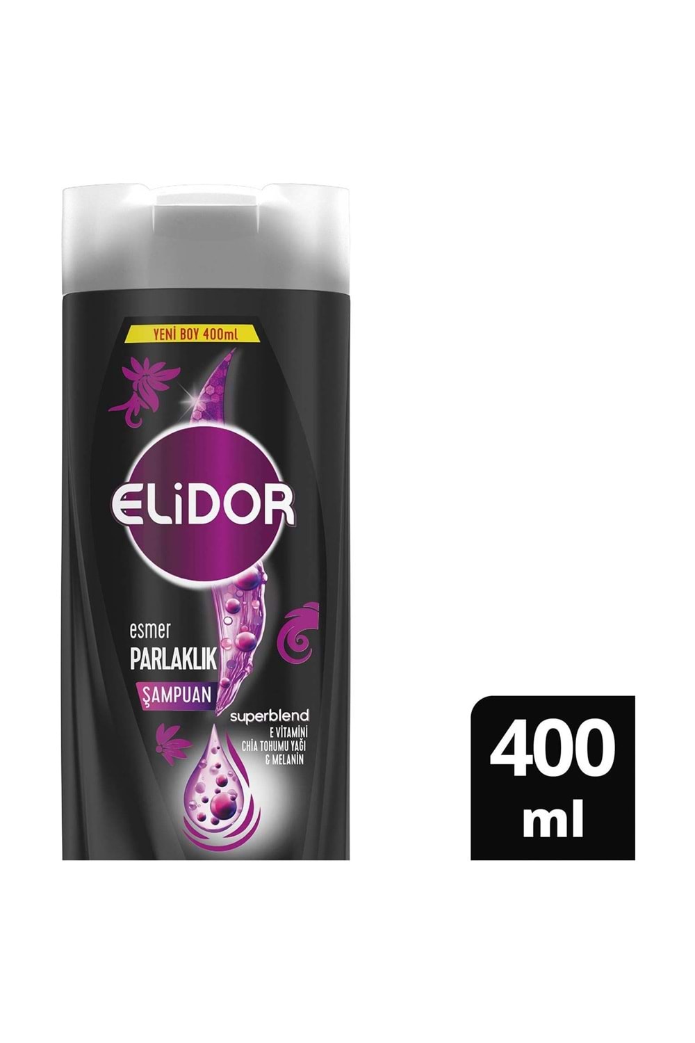 Elidor Superblend Saç Bakım Şampuanı Esmer Parlaklık E Vitamini Chia Tohumu Yağı Melanin 400 ml