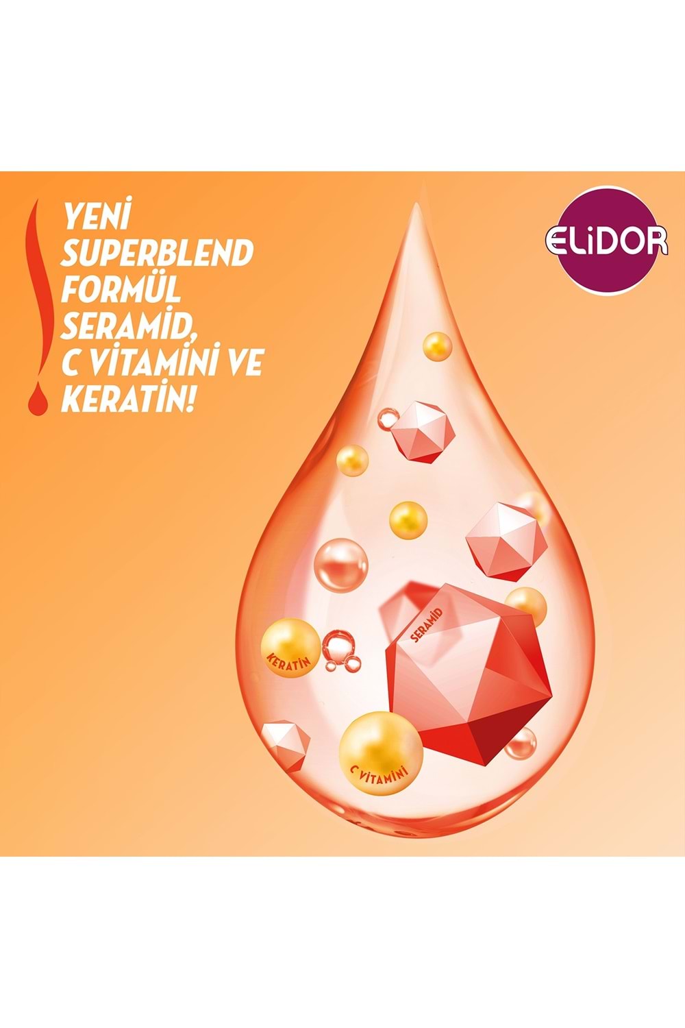 Elidor Superblend Serum Saç Bakım Kremi Anında Onarıcı Bakım C Vitamini Keratin & Seramid 350 ml
