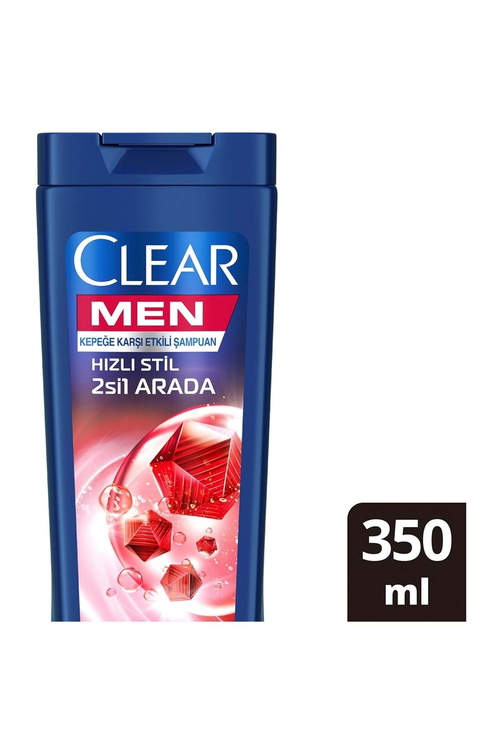 Clear Men Kepeğe Karşı Etkili Şampuan Hızlı Stil 2'si 1 Arada Kolay Şekil Alan Saçlar 350 ml