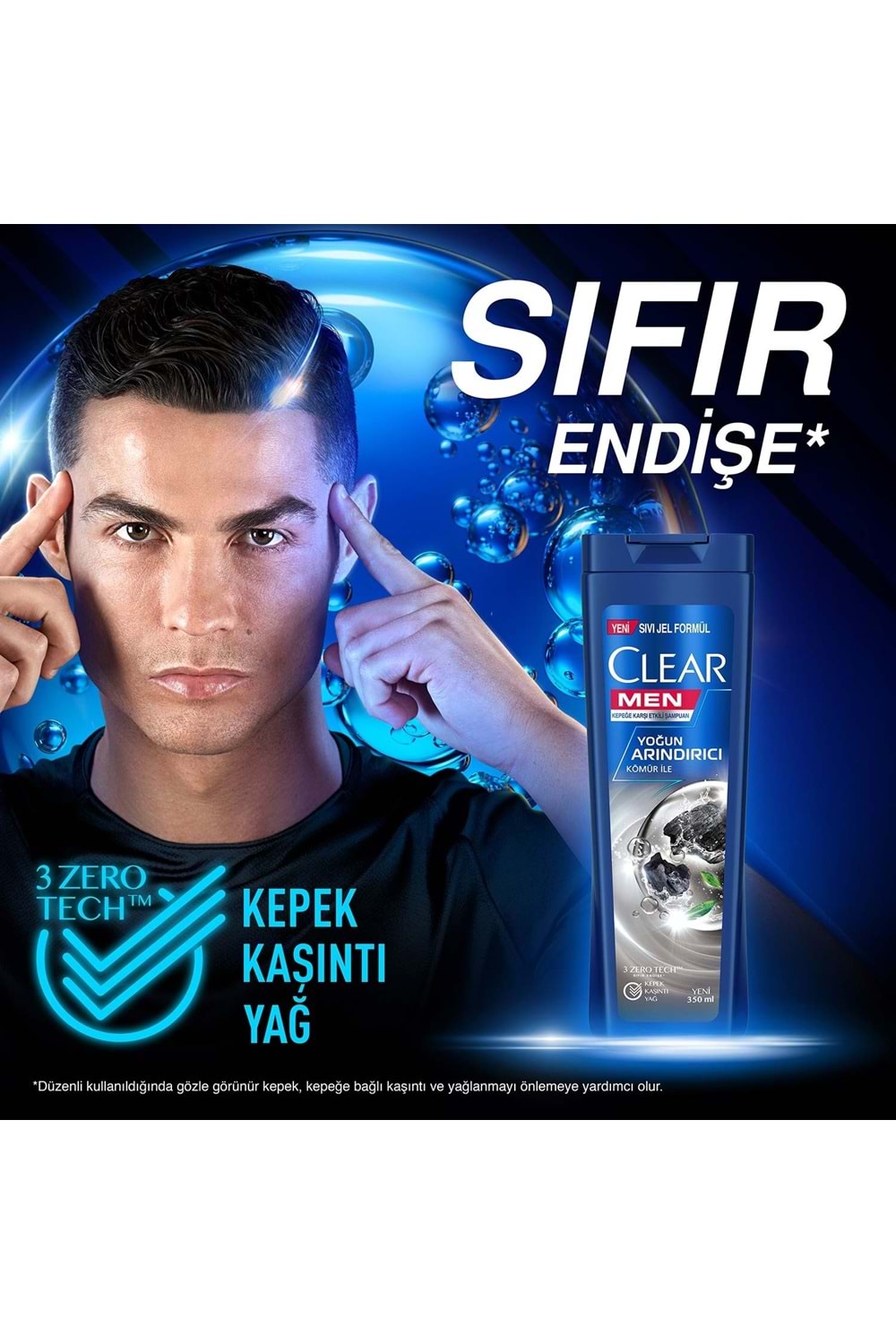 Clear Men Kepeğe Karşı Etkili Şampuan Yoğun Arındırıcı Kömür İle 350 ml