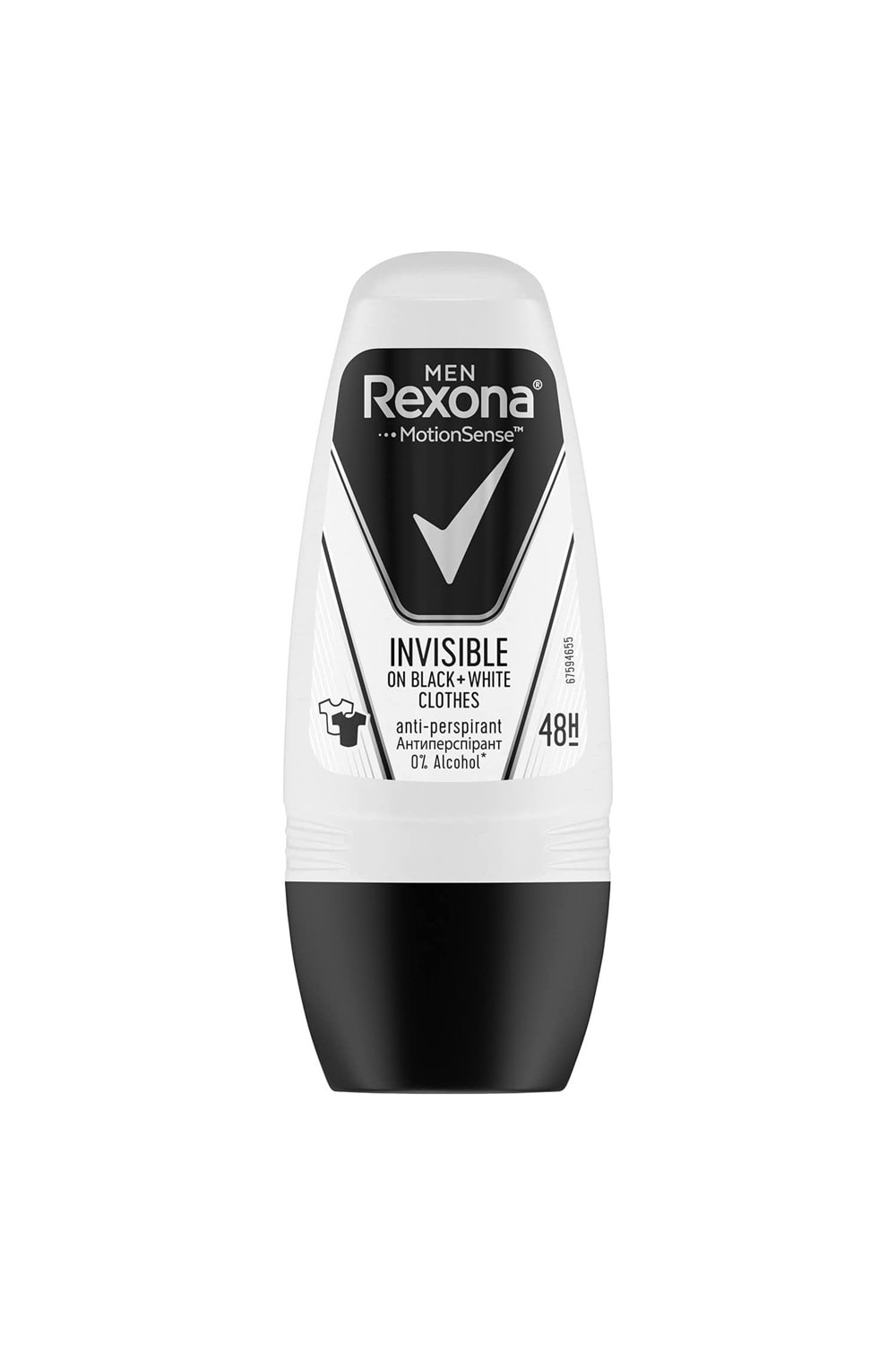 Rexona Erkek Deodorant Roll On Invisible Black White 50 ML
