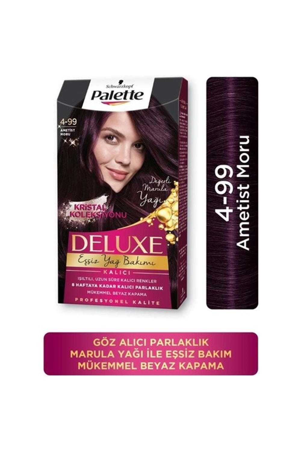 Palette Deluxe Yoğun Renkler 4-99 Ametist Moru Kadın Saç Boyası